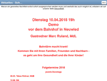 Tablet Screenshot of bingegenbahnlaerm.de